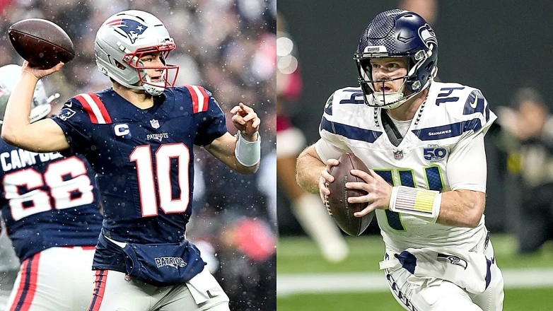 Drake Maye (Left), Sam Darnold (Right)